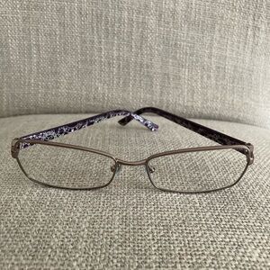 Bvlgari Women's Glasses with Purple and Silver Design